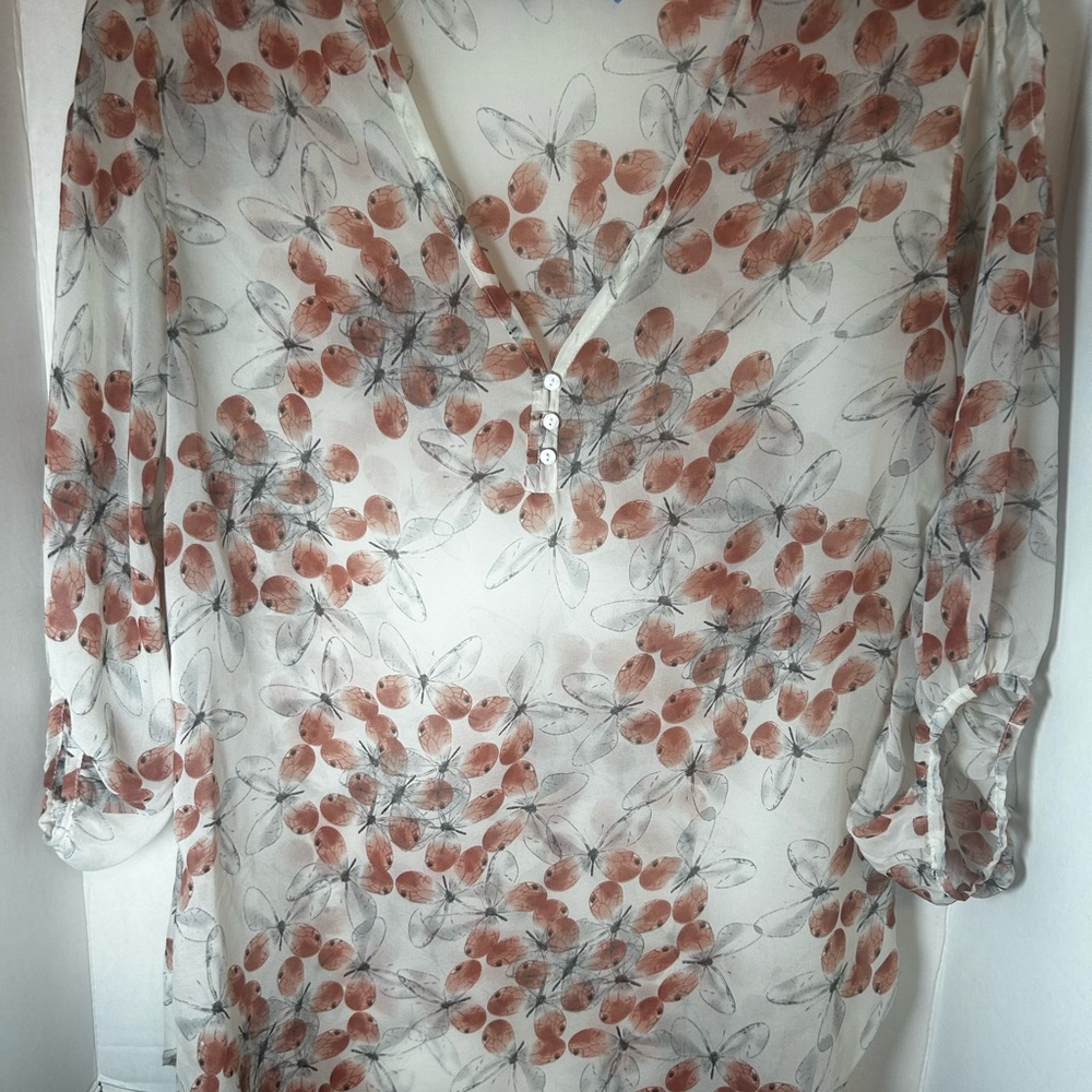 Casual Freedom Womens Large Boho Peasant Tunic Top